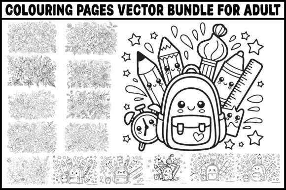 Back to School Coloring Pages Vector: A Creative Tool for Adults and Educators