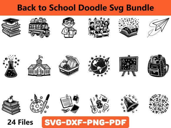 Back to School Doodle SVG Bundle
