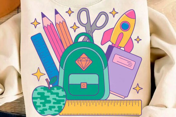Back to School Girl PNG for Creative Projects