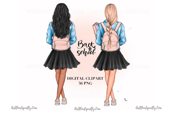 Back to School Girls Clipart: A Versatile Resource for Creative Projects