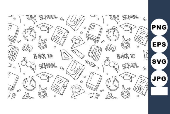 Back to School Pattern with Clocks Books: A Versatile Design for Educators and Creators