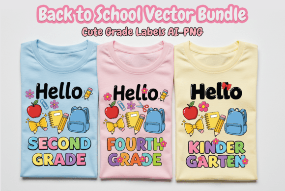 Back to School Vector Bundle Cute Grade
