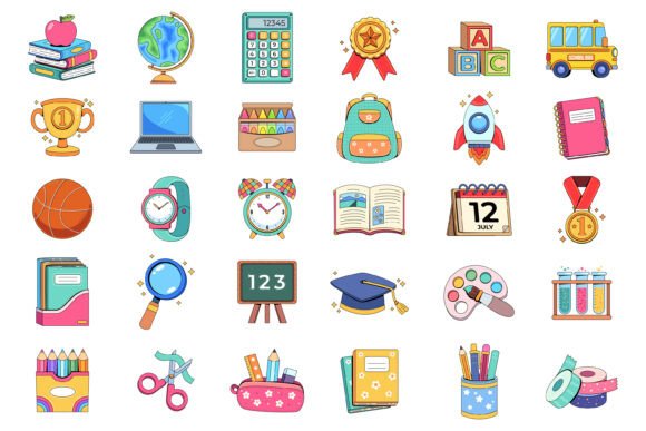 Cartoon Back to School Objects: Elevating Visual Storytelling in a Digital Age