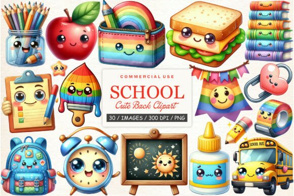 Cute Back to School Sublimation Clipart: A Versatile Digital Asset for Creative Projects