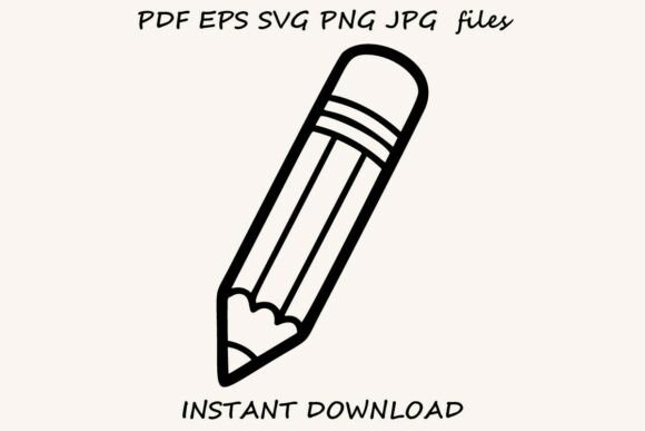 Pencil Outline – Back to School Clipart for Creative and Educational Projects