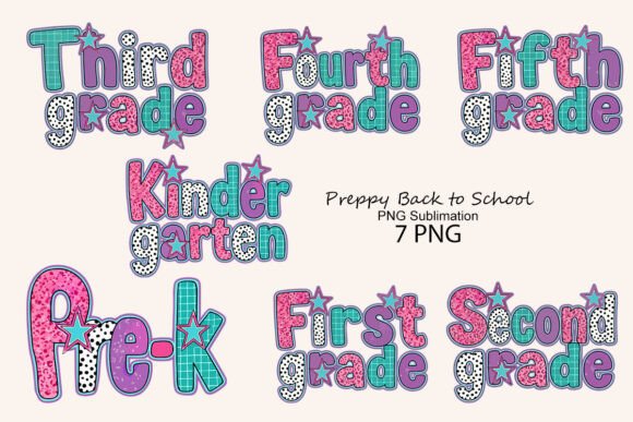 Preppy Back to School PNG Sublimation
