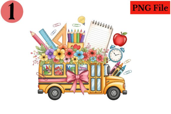 School Bus Back to School PNG