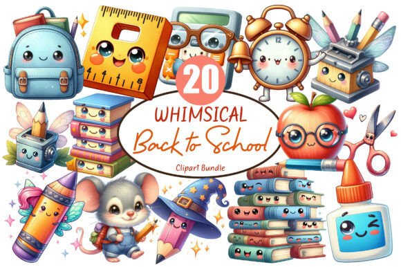 Whimsical Back to School Clipart: Strategic Use for Creative Projects and Branding